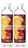 Hosley's Cranberry Mandarin Scented Warming Oils-Set of 2/6 fl oz ea. Ideal Gift for Weddings, spa, Reiki, Meditation, Bathroom Settings W9