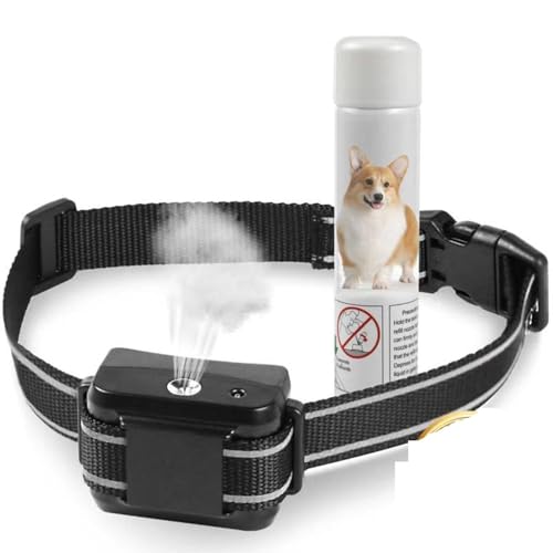 LIVELYLEAP Citronella Dog Bark Collar, Dog Barking Collar with 2 Adjustable Sensitivity and Volume of Spray [1 Citronella Spray Refill] No Shock Anti Bark Collars for Small Medium Large Dogs, Black