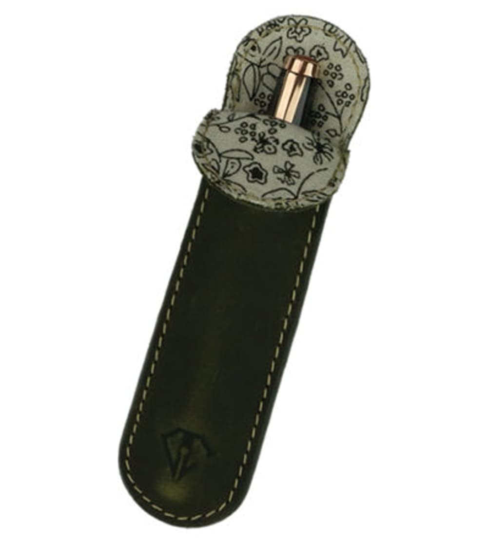 Dee Charles Designs Single Pen Case - Olive Gold