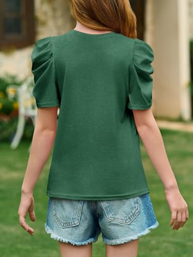 Image of Imily Bela Kids Girls Puff Short Sleeve T Shirts 5-14 Years | Summer, Casual, Crewneck, Fashion Tops