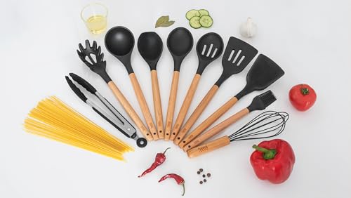 Silikon-Küchenpinsel TEESA TSA0127 zum Backen, Grillen, Ölen, BPA Silikonhaar free