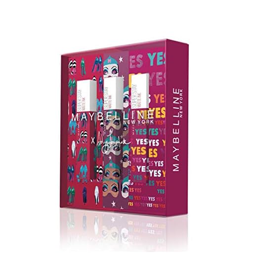 Maybelline New York - Cofre de 3 Pintalabios Superstay Matte Ink, Edición Limitada Ashley Longshore, Incluye los Tonos 20 Pioneer, 40 Believer y 120 Artist