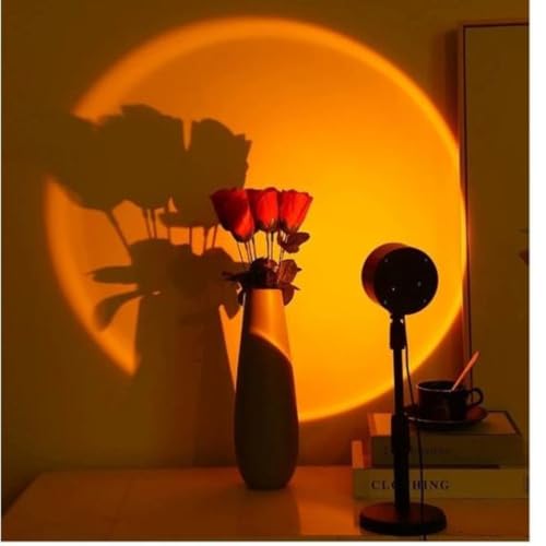 Projetor Luminária LED Pôr do Sol. Projetor Luz Noturna Efeito Pôr do Sol de LED com Rotação de 380°