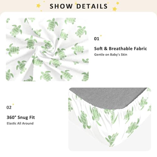 Linge de lit bébé coton tortue verte parure housse de couette douce