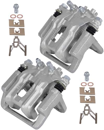 AutoShack Front Brake Calipers Set of 2 Assembly with Bracket Replacement for 2005-2015 Toyota AutoShack Front Brake Calipers Set of 2 Assembly with Bracket Replacement for 2005-2015 Toyota