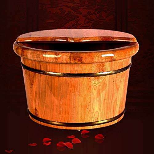 Spa de pies barril de madera para remojar pies miniatura 3