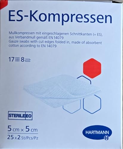 ES-KOMPRESSEN steril 5x5 cm 8fach 25X2 St
