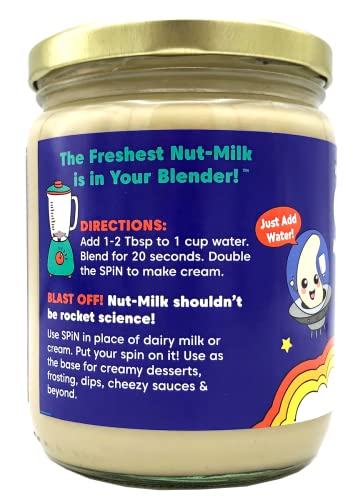 Wilderness Poets Spin, Organic Cashew Cream And Milk Concentrate (Unsweetened) - 28 Servings - Make Cashew Milk, Cashew Cream, Non-Dairy Creamer For Coffee, Tea, Lattes, Smoothies And Vegan Desserts (16 Ounce) #TOP5