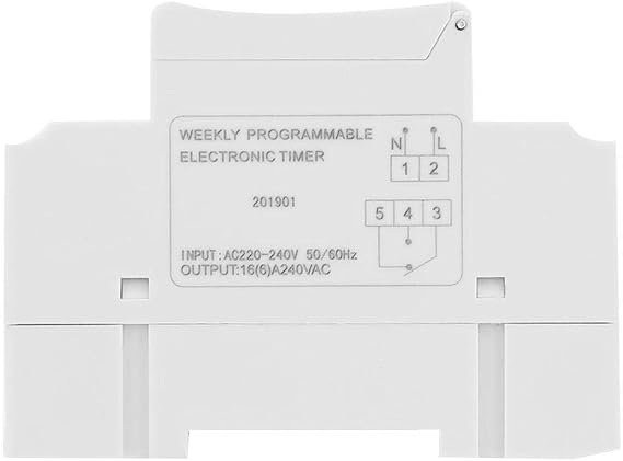 Digital Timer Switch, AC 220-240V Timer Relay Switch 1 Minute to 168 Hours Time Control Switch 50-60Hz Timing Switch