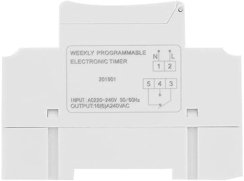 Digital Timer Switch, AC 220-240V Timer Relay Switch 1 Minute to 168 Hours Time Control Switch 50-60Hz Timing Switch