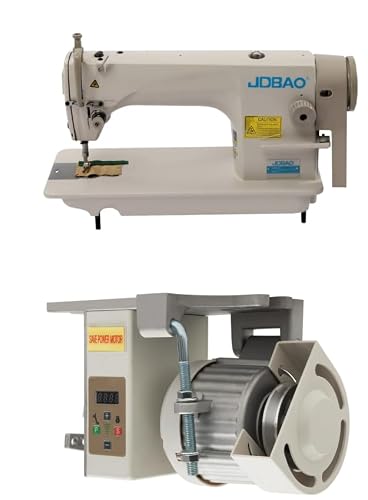 Industrial Sewing Machine with Motor, 550W Heavy Duty Commercial Walking Foot Upholstery Sewing Machine, 3500 Stitches/Min Stitching Machine for Tailors, Fashion Designers & Bridal Stores