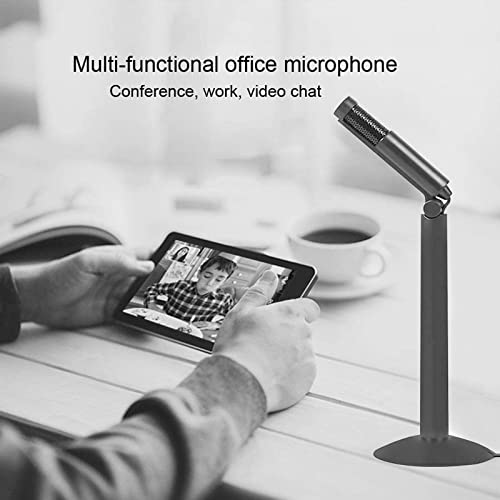 LI K24 Micrófono de escritorio de rotación de 120 ° Micrófono de condensador de escritorio estéreo J