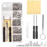 500 PCS Eyeglass Repair Tool Set, Glasses Repair Kit with Screws, Micro Screwdriver, Case, and Tools for Eyewear Repair, Includes Nose Pads, Screwdriver Set, and Glasses Accessories