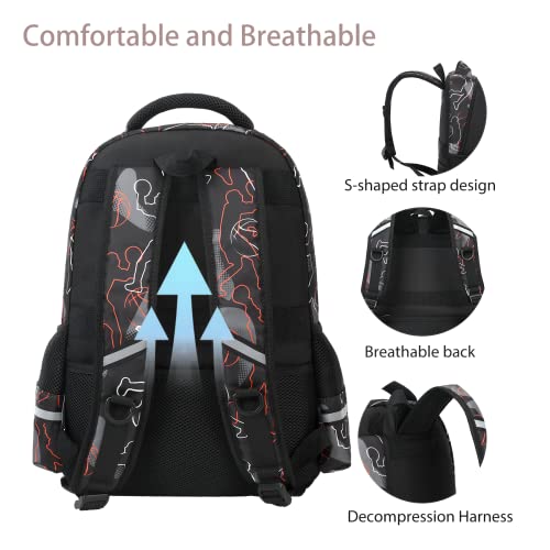 Ycbb Backpack For Boys Teens Bookbag For Elementary Middle School Waterproof Travel Daypack Backpack Fit 15.6 Inch Laptop #TOP5