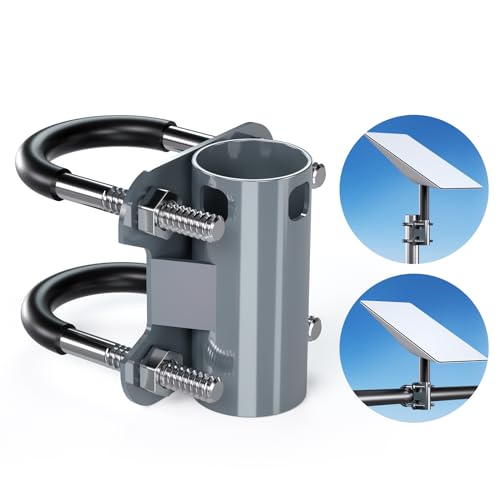 PonJel Starlink RV Mount Gen 2, Starlink Mounting U-Bolt Pipe Adapter for Starlink V2 Portable Starlink Mounting Bracket Stand for Roof, Camping, RV Travel, Yacht Linkoostar