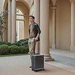 LEVEL8 Zipperless Carry On Luggage Airline Approved with Aluminum Frame, Hard Shell Suitcase with Spinner Wheels, Metal Checked Luggage with Double Tsa Locks, 20 Inch, Grey - Image 2
