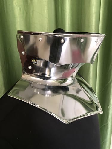 Medieval Bevor Neck Guard Armor Cosplay Historical Reenactment Armour LARP Silver