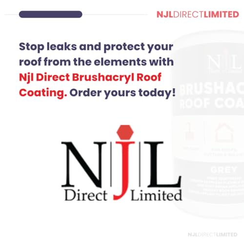 Njl Roof Coating Brushacryl Fibre Reinforced Roof Protection Black 20KG