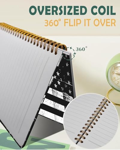 Carnet A5 ligné spirale à couverture rigide drapeau vintage pour notes