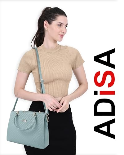 Image of ADISA quilted handbag shoulder bag for women and girls with detachable sling belt (AD4077)
