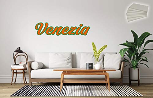 Vinilo pared Venecia verde naranja cm 60 Tipolitografía Ghisleri con Application Tape