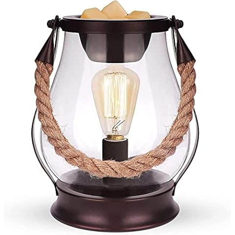 SALKING Electric Wax Melt Burners, Metal Wax Warmer Oil Burners for Wax Melts, Rustic Fragrance Burner, Wax Melter with 45W Edison Bulb,Essential Oils Burner for Home Decor,Birthday Gift Cover