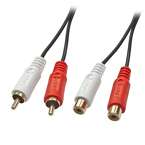 Lindy Audiokabel Stereo 2X RCA Male an 2X RCA Female, 10m,...