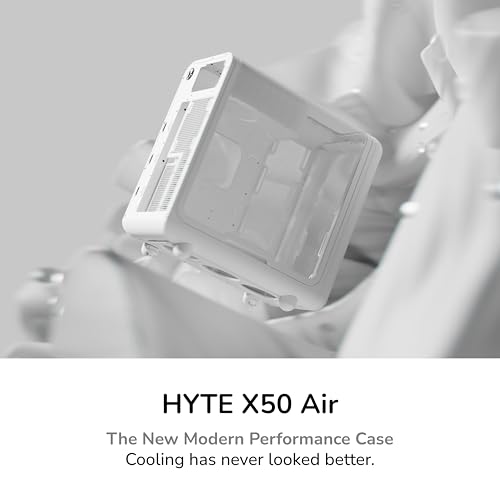Image of Hyte X50 Air - Modern Performance ATX Mid-Tower Gaming PC Case - Optimized High Airflow Chassis - Curved Micro Mesh Side Panel with Sturdy Stamped Steel Front Panel - Snow White