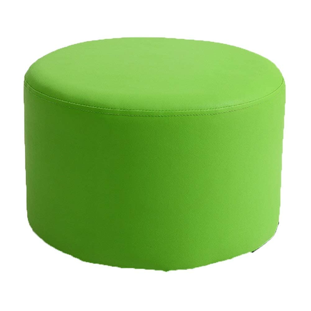 Banc en bois siège de salon avec assise verte en PU