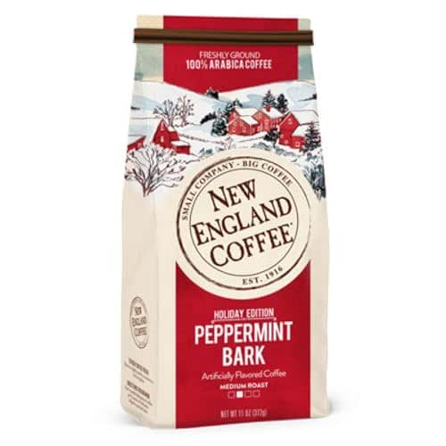 New England Coffee Peppermint Bark Medium Roast Ground Coffee, 11oz
