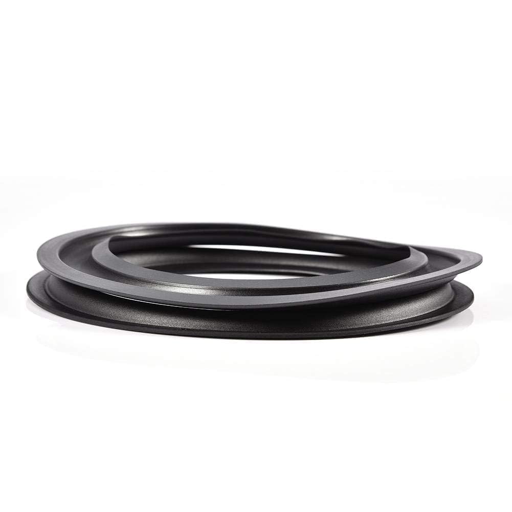 Zerone Altoparlante Riparazione Perforata Bordo Surround Kit Ricambio 2pcs 6 Pollici / 156mm Gomma Nero