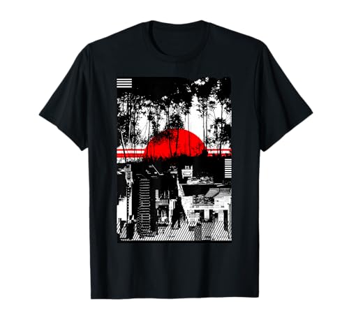 Urban City Silhouetted Tonal Black & White T-Shirt