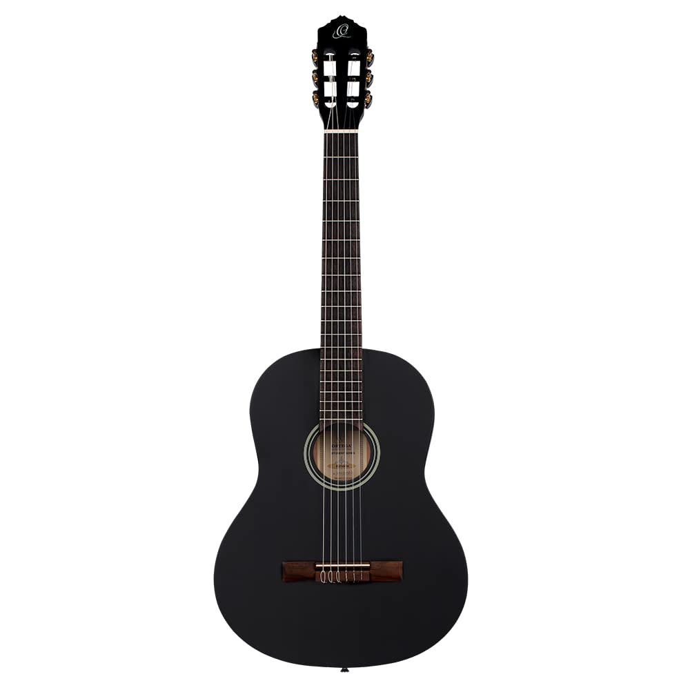 Ortega Guitars 4/4 Konzert Gitarre – Student Series – Fichte, Katalpa, Schwarz (RST5MBK)