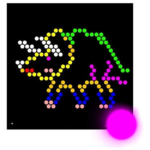 IllumiPeg Dinosaur Refill templates for Lite Brite Cube, Flat-Screen, and Four Share (10 Sheets, 7x7) Cover