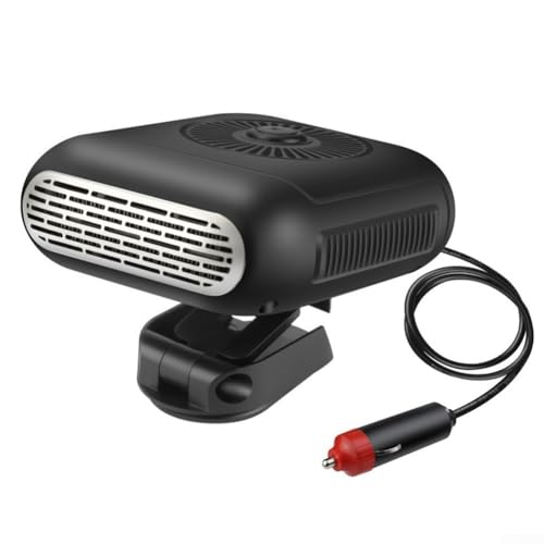 ZMdooreasy Calentador de parabrisas delantero de coche de 12 V con soporte de rotación ajustable para una limpieza eficaz de la niebla y función de ventilador de refrigeración en el salpicadero