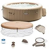 intex jacuzzi 6 personen Amplios programas de función: la pantalla fácil de usar te permite activar los potentes chorros de aire que rodean el jacuzzi en el interior, ajustar la temperatura del agua a tus necesidades personales (posible entre 20 °C y 40 °C) y controlar el programa de filtro