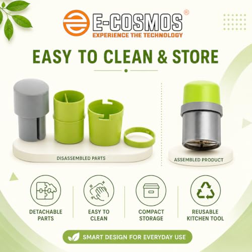 Image of E-COSMOS Dry Fruit Cutter and Slicer with Stainless Steel Blade, Manual Nut Grinder for Almonds, Cashews, Pista & Chocolate, Kitchen Chopping Tool (Multicolor, Pack of 2)