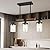 VenzBlomia Black Kitchen Island Lighting Fixture, 3-Light Farmhouse Dining Room Chandelier Over Table, Large Pendant Light Ceiling Hanging, Modern Dining Table Light with Adjustable Height
