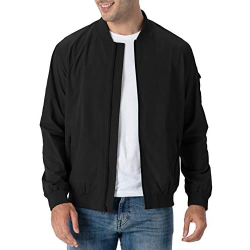 Rdruko Men’s Lightweight Bomber Jacket Causal Fashion Stylish Windbreaker Light Jacket