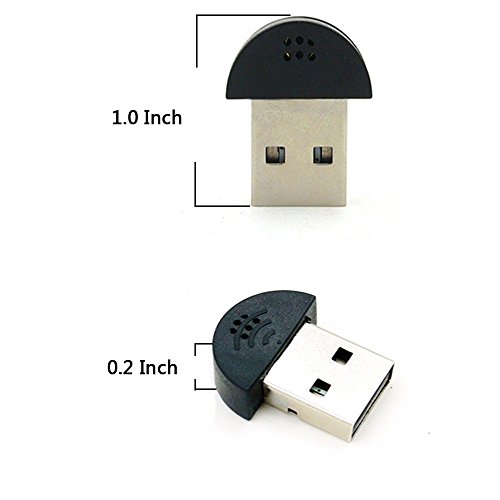 Kiseer 2 Pcs Usb 2.0 Mini Microphone, Laptop/Desktop Pc Plug And Play For Skype, Msn, Yahoo Recording, Youtube, Google Voice Search And Games #TOP4