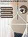 Chihee Hammock Chair Hanging Swing Max 500 Lbs 2 Cushions Included Steel Spreader Bar with Anti-Slip Grooves Portable Hanging Chair Side Pocket Large Macrame Bohemian Chair Indoor Outdoor