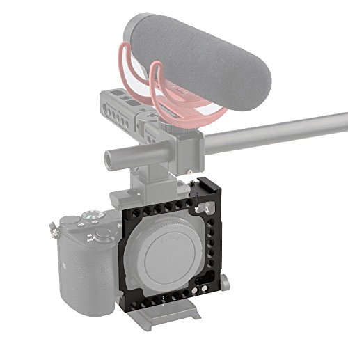 Image of CAMVATE Camera Cage for Sony Alpha A6600 /A6500 with Conversion 1 /4 inch-20 Adapter Hole(Black) - 1380