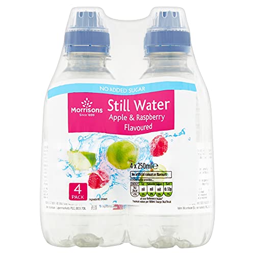 Morrisons No Added Sugar Apple and Raspberry Water 4x250 ml x 6