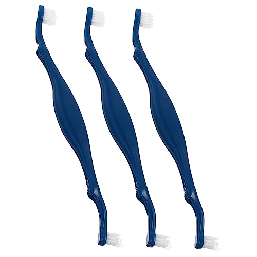 Yardwe Pet Teeth Care Brush Dog Toothbrush Soft Bristles Double-Head Non-Slip Handle Easy Cleaning for Dogs and Cats