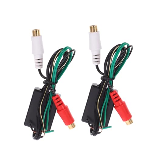 Adaptador de cable para altavoz de coche con convertidor de línea y control de volumen 2 piezas