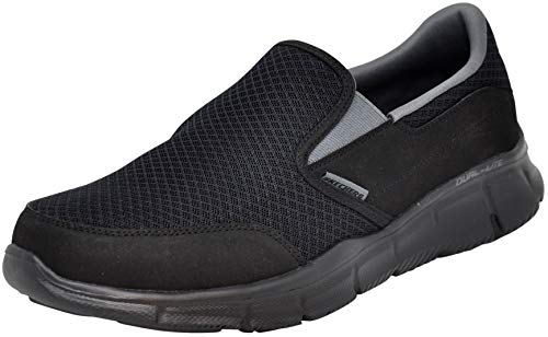 Skechers Men's Equalizer Persistent Slip-On Sneaker, Black/Charcoal, 13 M US