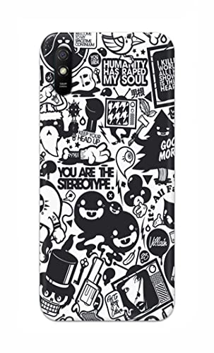 Image of Printed Hard Back Cover Case for Mi Redmi 9i | Mi Redmi 9i Sport Back Cover (Mixed Cartoon) -702