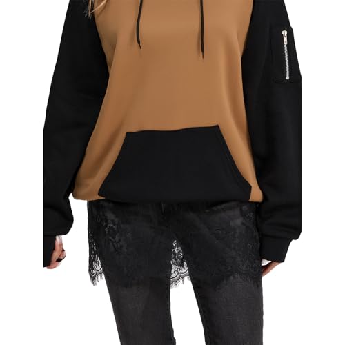 Dubute Extensor de camisa de encaje para mujer transparente ajustable en capas top falso de encaje media combinación enagua corta minifalda, Negro, talla única