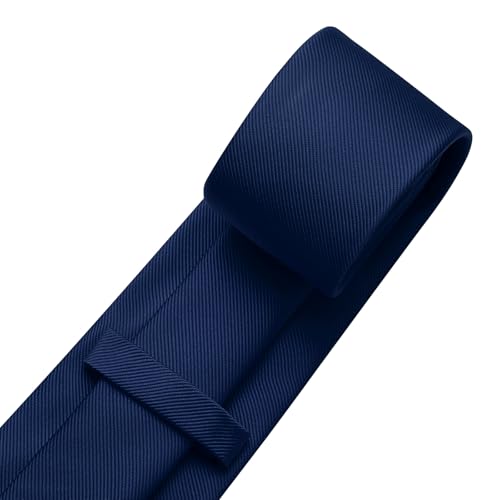 Image of DecTwig Men's Ties Solid Color Formal Neckties 3.15 inch (8CM) Black Ties For Men