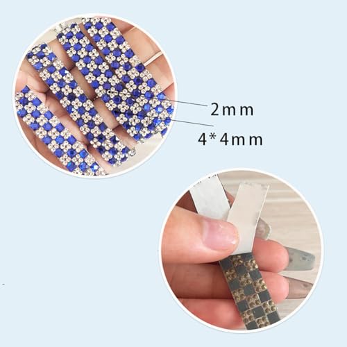 Cintas de cristal autoadhesivas GSHLLO de 3 yardas para decoración brillante 4